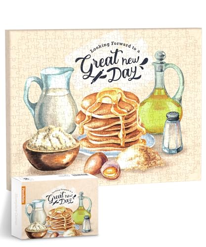 

PieceRelax 366-Piece Plastic Canvas Puzzle Happy Pancakes (24x31cm) for Adults, Difficult, No Shattering, Click-together [HN1305]
