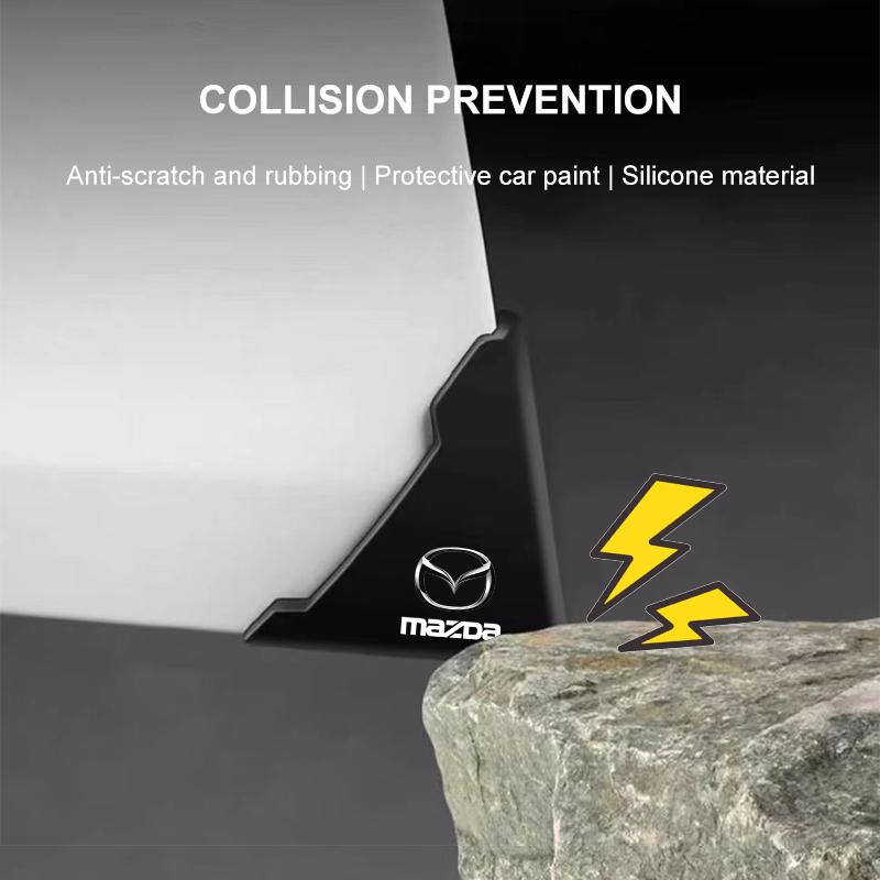 2Pcs Car Door Corner Silicone Protective Anti-Collision Cover For Mazda 3 6 CX5 2 CX3 CX9 MX5 RX8 Axela Demio MS CX5 2 Axela Demio Atenza MS GJI BK MP