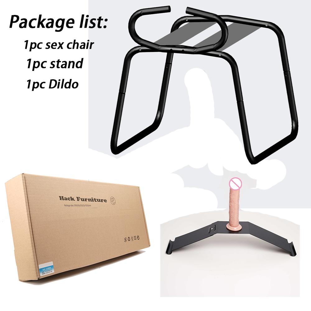 Upgrade Multifunction Sex Furniture Love Chair with Realistic Penis Female Masturbator Sexual Position Assistance Tool for Women
