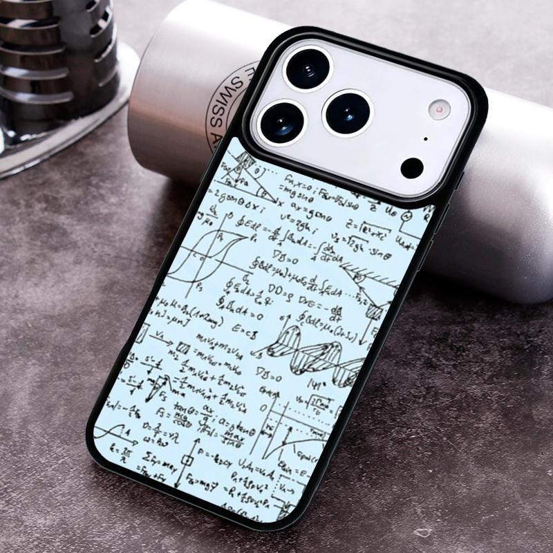 Science Math Physics Formulas Phone Case For iPhone 17,16e,15,14,13,12,11,Mini,Pro,MAX Soft Silicone Cover