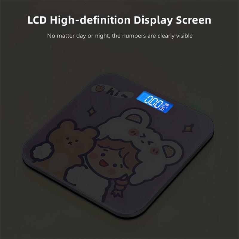 Cartoon Bathroom Scales Precise Electronic Weight Scales Bascula Lcd Display Digital Scale Body Weight Smart Balance Floor Scale
