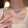 Shining Diamond Snake Necklace: Women's Luxury Fashion Clavicle Chain with Simple, Elegant Design