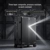 Aluminum Frame PC Luggage with Password Lock, Waterproof, Universal Wheels, Carry-on Suitcase 24-inch