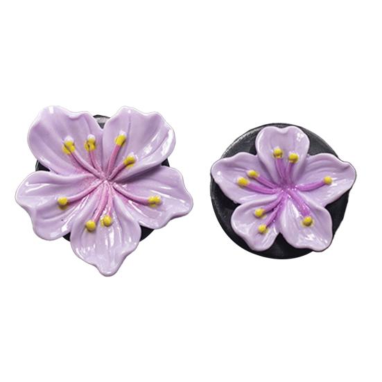 1 Pair Flower Air Vent Clip Peach Blossom Air Conditioning Outlet Clip for Women Girls Cute Car Air Freshener Decor for Interior Accessories