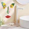 1 Set Colorful Butterfly Tree Face Pendants Unique Resin Garden Sculptures  Home Decor