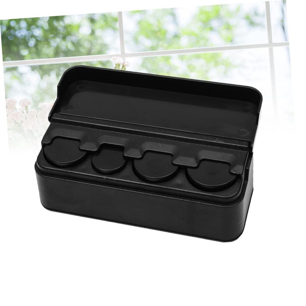 Box Coin Storage Case Car Coin Holder Car Coin Storage Organizer Drawer Storage Organizer Car Coin Holder Black JEWEDECO
