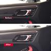 Porsche Macan için Araba Styling Karbon Fiber Araba Kapı Kolu Dekoratif Çıkartmalar Araba İç Dekorasyon Oto