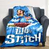 Lilo Stitch Adventure Flannel Blanket Super Soft Warm Cozy Blanket For Sofa Bed Office Travel Allseason Home Decor Gift