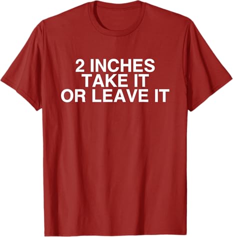 2 Inches Take It or Leave It TShirt Letters Printed Sarcastic Saying Tee Short Sleeve Blouses Unisexs Fashion Streetwear Clothes S