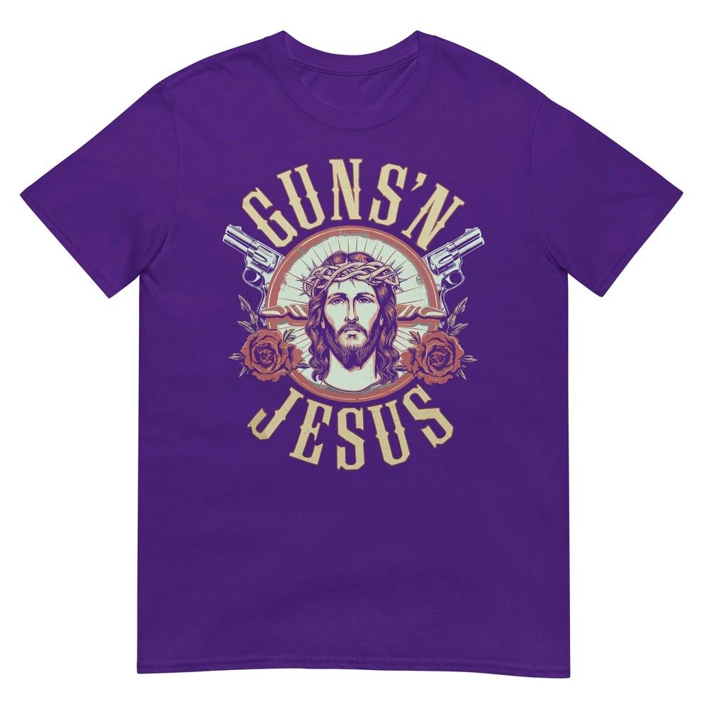 Gunns Jesus Christian Revolver Gun Lover TShirt