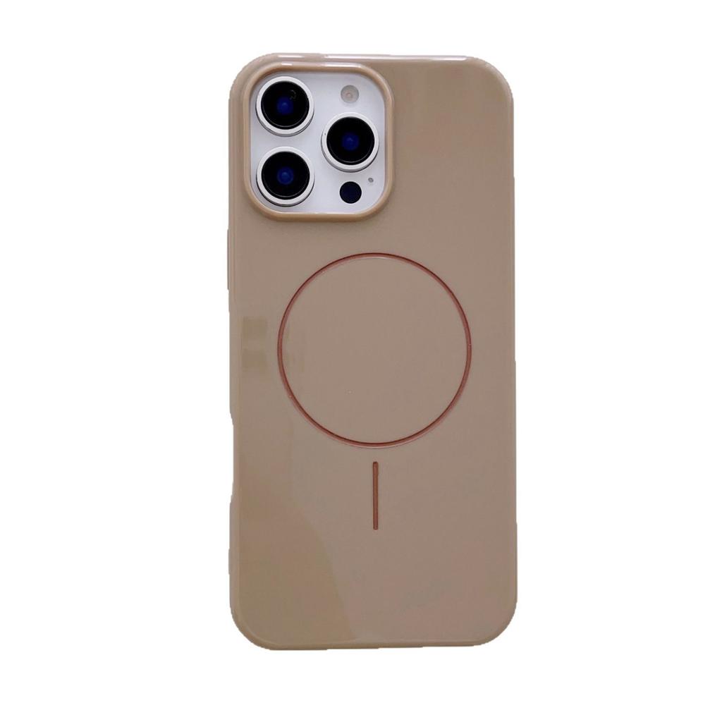 Nadaje się do etui na telefon IPhone16, Błyszczący silikonowa przyciąganie magnetyczne, Oficjalny taki sam 15promax Jednokolorowy silikonowy miękki odporny na upadki