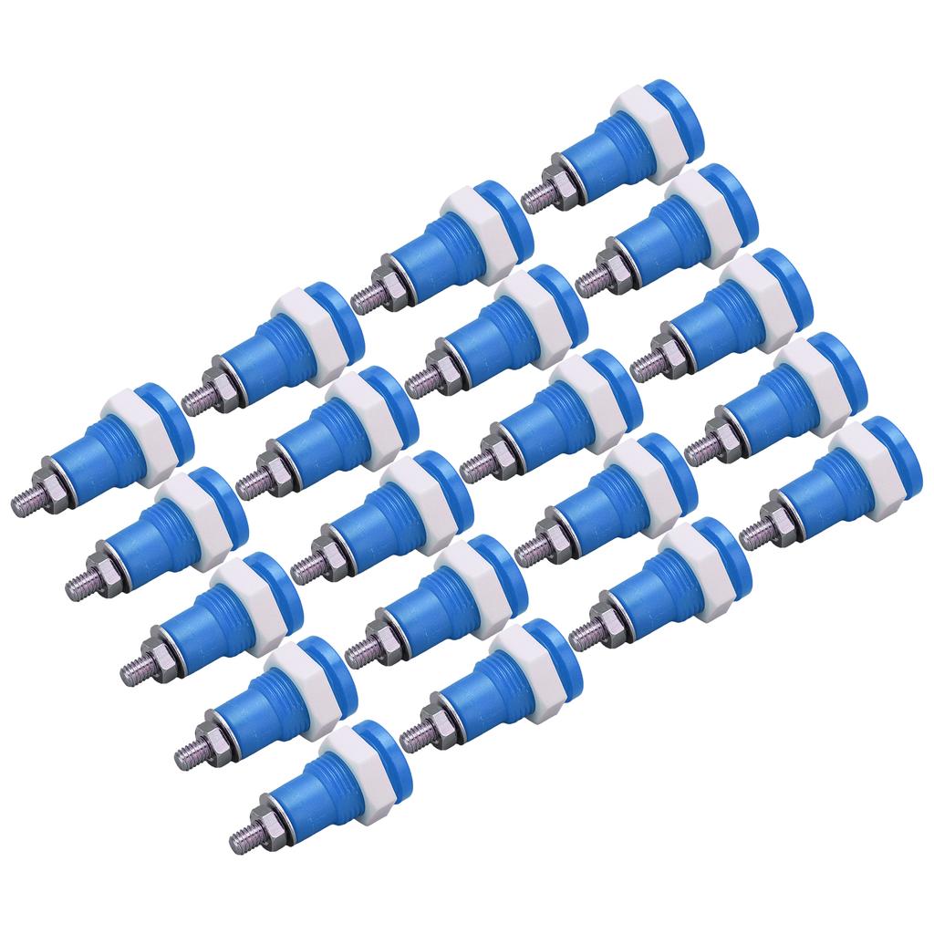 20Pcs Banana Socket 4mm Good Transmission Extensive Use Excellent Manufacture Electrical Connection AccessoriesBlue