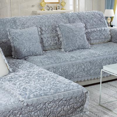 Winter Thicken Roses Plush Sofa Cover Lace Edge Sofa Towel Couch Covers for Living Room Non-slip Universal Sofa Cushion Mats