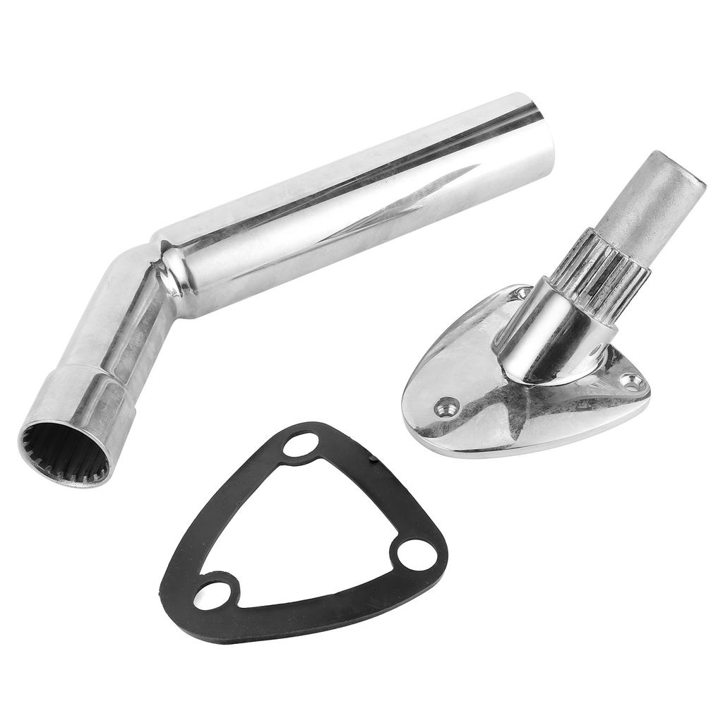 Fishing Rod Polished Holder Outrigger with Deck Mount Marine Yatch Pole Stainless Steel Hold Pipe Tube 40mm