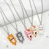 Cartoon Cat Earring Pendant Engaging Resin Cat Fun and Challenging Project DIY Resin Cat Craft Set for Animal Lovers