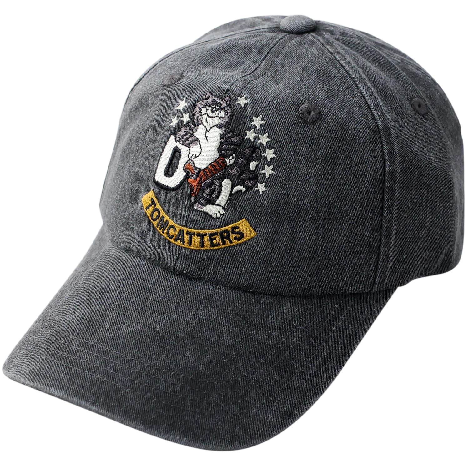 

Avirex Tomcat Pigment Military Baseball Full Tomcat TOM CAT Black F-14 Low-Profile Cap, 6-Panel, Cap, Men s 01,