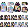 Lankybox Cartoon Lunch Bag Set 3 Piece Shoulder Backpack Package