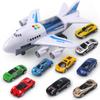 Non-Toxic Simulation Track Inertia Airplane Music Stroy With Lighting Plane Passenger Plane Toy Diecasts Car Children Educational Toy Kids Gift