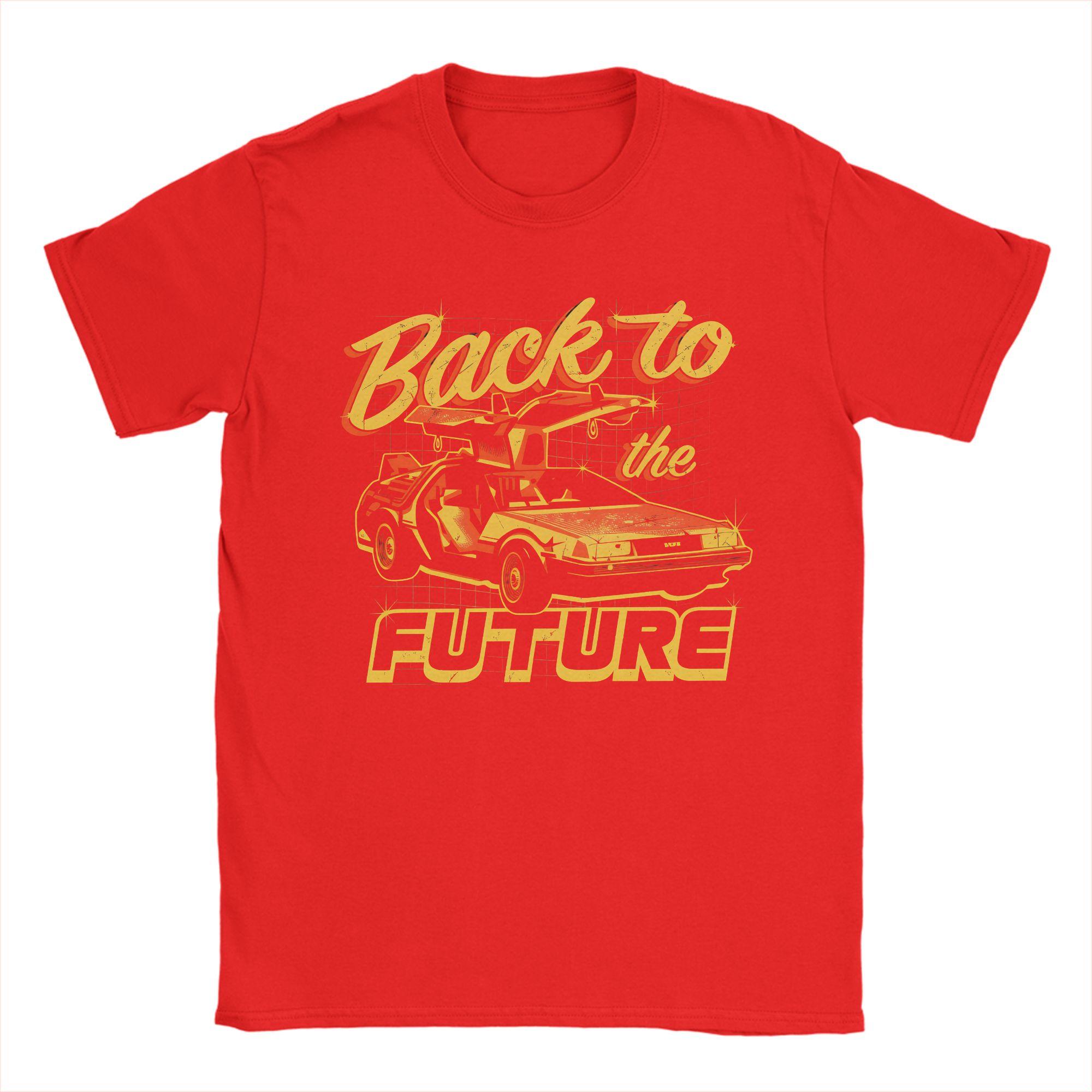 

Back to the Future TShirt Summer DMC DeLorean Harajuku T Shirts Cotton ONeck Oversized Clothing Short Sleeve Funny Tops S