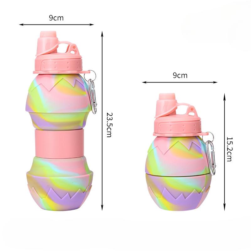 

Folding Silicone Cup Portable Outdoor Sports Water Bottle Creative Egg Shell Design Telescopic Travel Silica Gel Cup 700ml1PCS