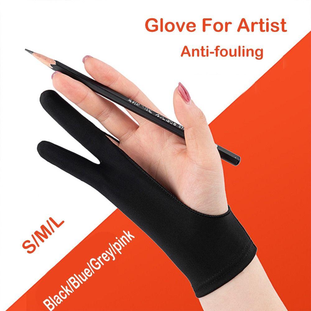 Art Supplies Black Blue Grey Pink Screen Glove Two Finger Glove Tablet Drawing Glove Painting Glove