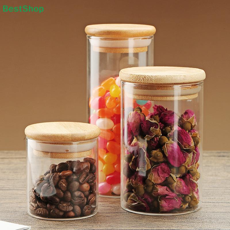 Glass Storage Jars with Bamboo Lids | Airtight Food Containers Set for Pantry Organization (Assorted Sizes)