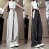 Unisex Striped Summer Pants for Teens, 2025 New Arrival, Straight Cut Wide-Leg Sports Style