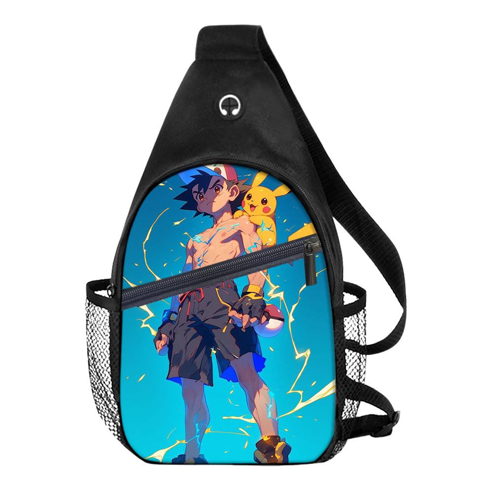 Breast Bag Men'S And Women'S Sports Travel Versatile Casual Shoulder Bag Multifunctional Messenger Bag Cartoon