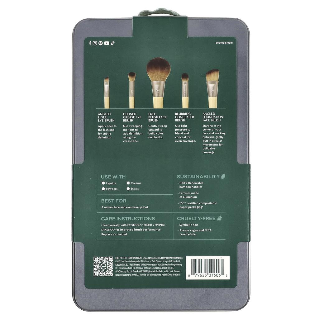 Start The Day Beautifully Brush Set, 5 Piece Set & Storage Tray