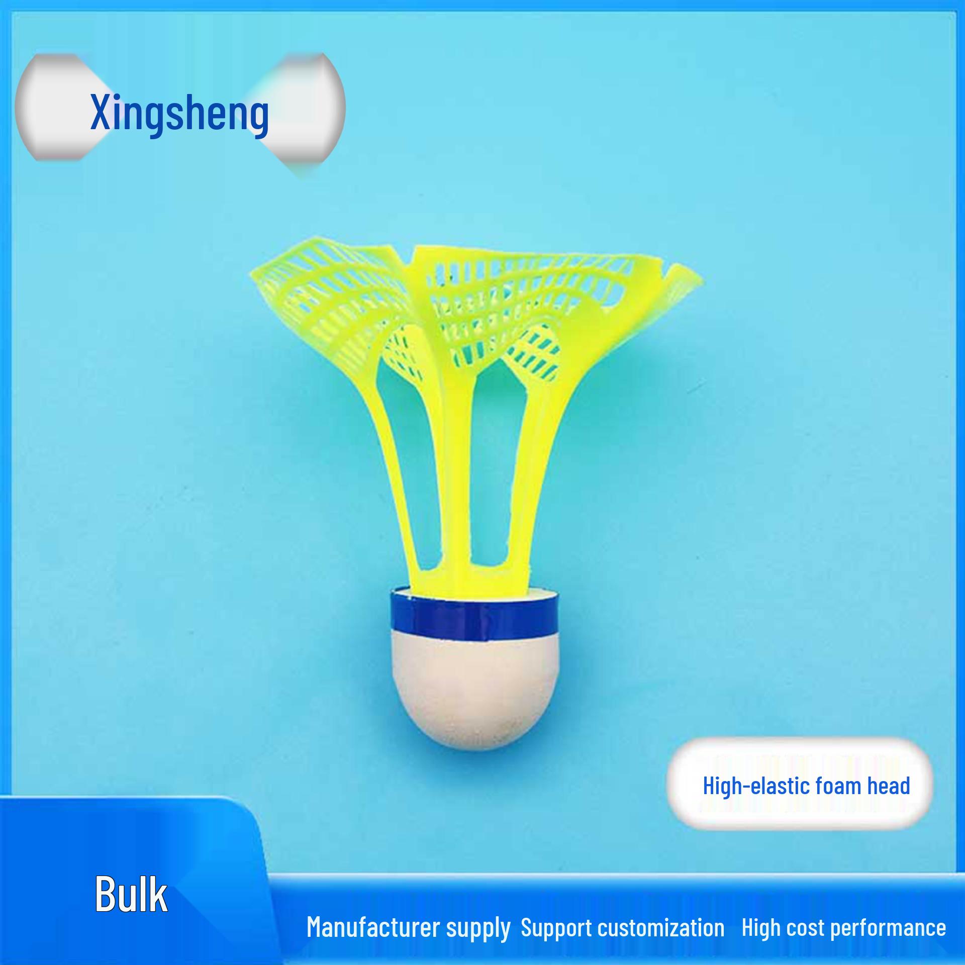 Светящийся ветрозащитный нейлоновый воланчик для бадминтона Leke LED