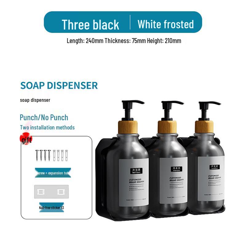OLOEY Wall-Mounted Triple Head Soap Dispenser