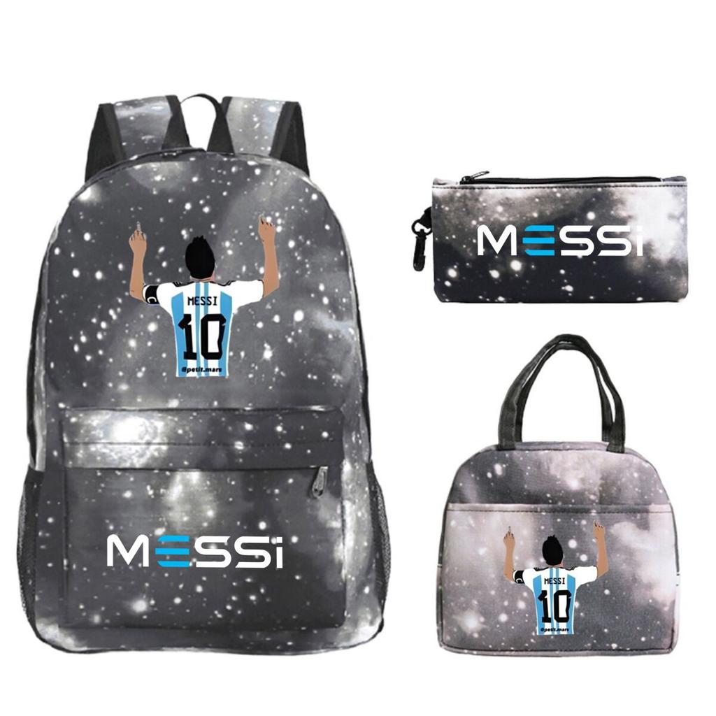 Football Printed Student Backpack Multifunctional Usb Interface Large Capacity Leisure Travel Backpack