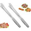 Stainless Steel Barbecue Tongs Kitchen Tongs, Vegetable Tongs Reusable Barbecue Meat Tongs Cooking Tweezers Kitchen Tools