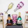 Champagneglas Folieballonger Bröllopsballonger Whiskeyflaska Ballong Festdekorationer Förnödenheter