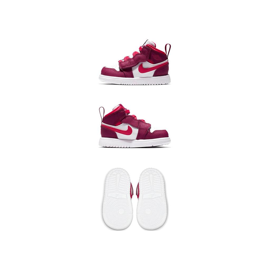 Jordan Scarpe da Bambino Air Jordan 1 Mid Alt High top Rosso Rosa per Neonati e Bambini AT4613-661
