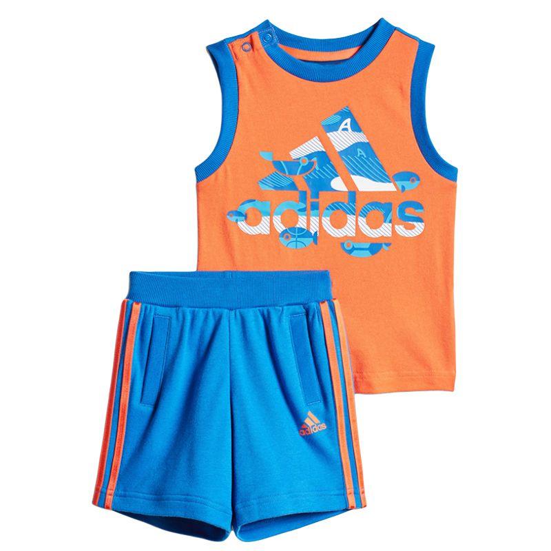 Adidas Casual Sportswear Orange Red/Blue Infant And Toddler DZ2409 80