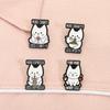 More Chianti Less I Can't-y Enamel Pins More Espresso Less Desperado Cute White Cat Animal Brooches Lapel Badge Jewelry Gifts