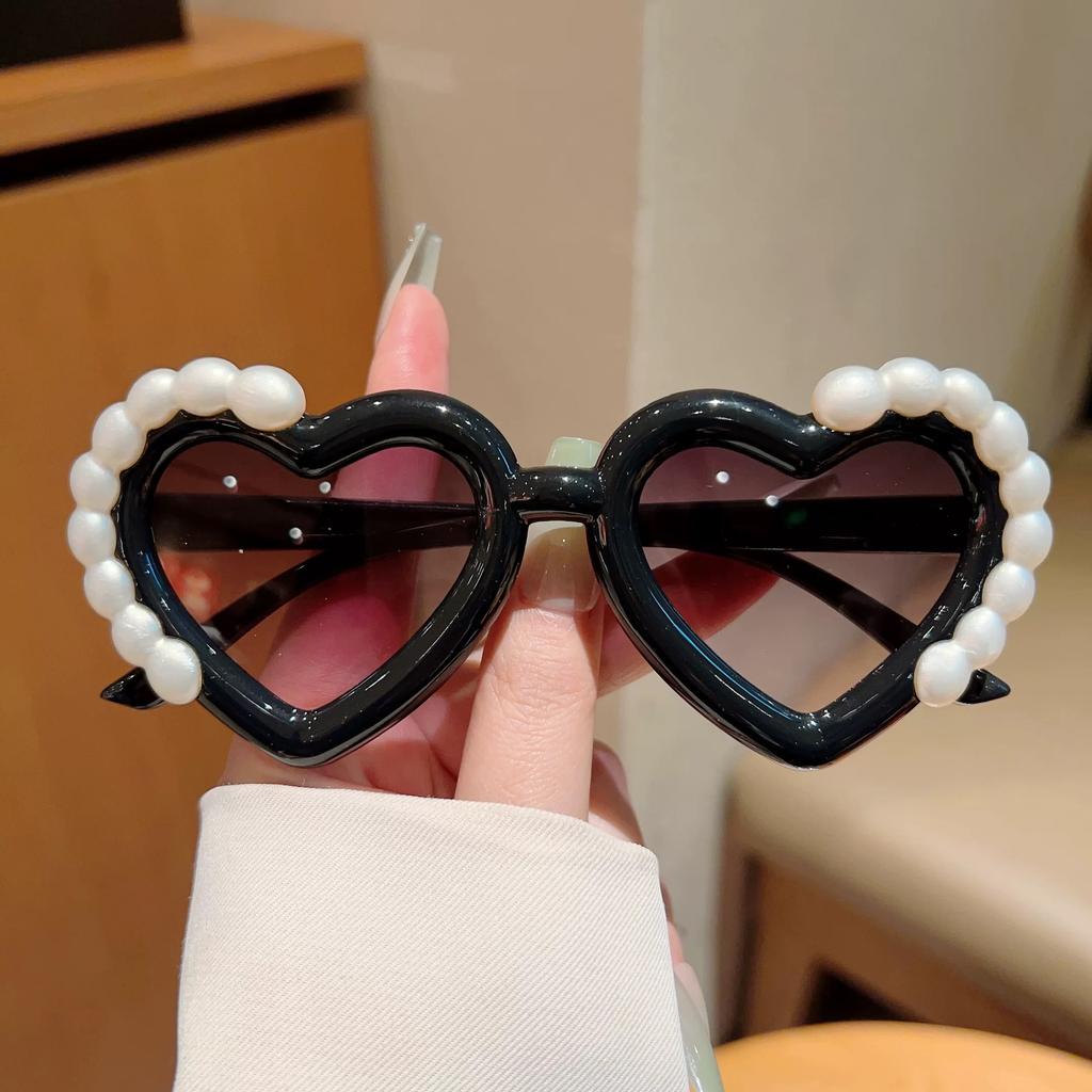 Cute Children's Sunglasses, Boys' and Girls' Sunglasses, Heart-shaped Sunshade Glasses, Decorative Glasses