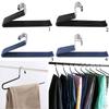 10 Pack Anti-slip Stainless Metal Pant Trousers Jean Hangers Rails Closet Storage Organizer