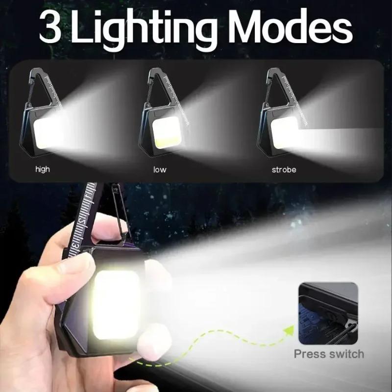 Super Jasna COB Brelok Światło Robocze Akumulatorowe Brelok Latarki Światło ze Skalą Wielofunkcyjne Światło Kieszonkowe Awaryjne