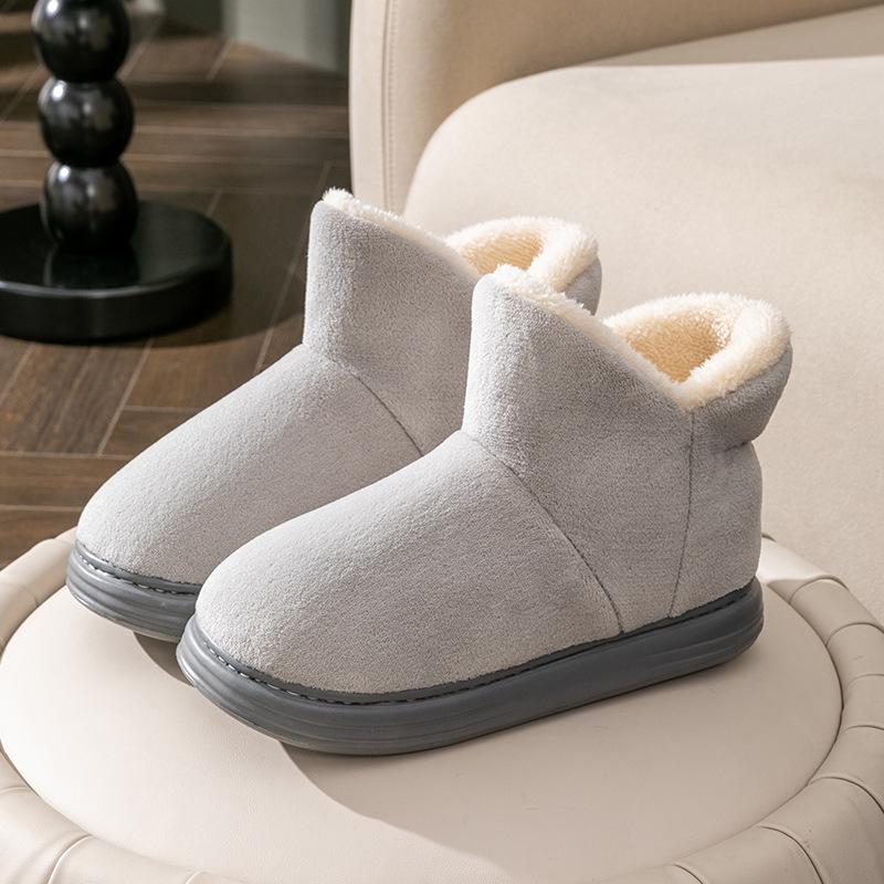 Snow boots women's winter thick-soled thickened velvet indoor home bag and thermal cotton slippers women's outer wear