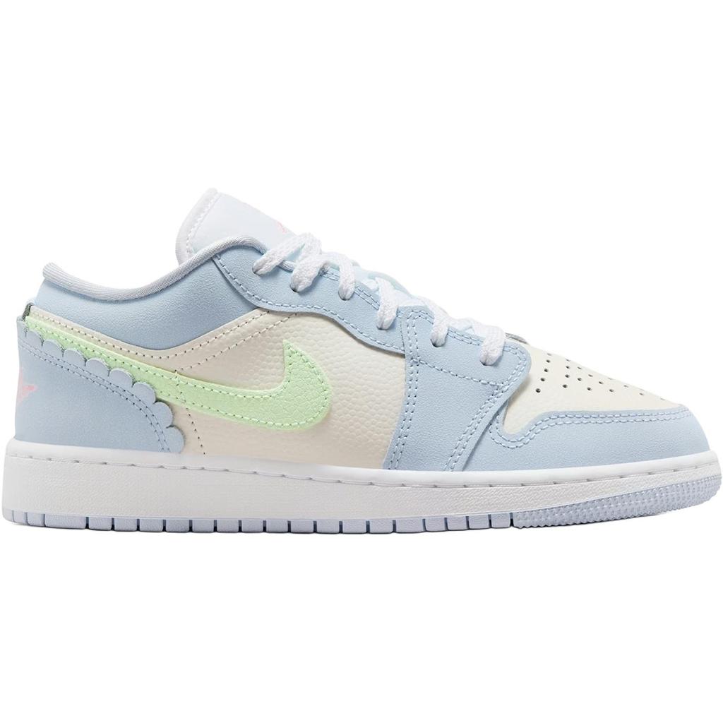 Jordan Air Jordan 1 Low top Children's Basketball Shoes Beige Blue Unisex IB7113-403