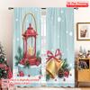 2pcs 2D Flat Printing Christmas Drapes Christmas Lantern Bell 100% Polyester Without Electricity 0 Perfect for Outdoor and Home