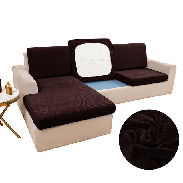 

T жаккардовый чехол для подушки на сиденье дивана, эластичные защитные чехлы для домашних животных, детские моющиеся съемные чехлы для диванов для гостиной, 1/2/3/4 сиденья Normal Size (S)-1pc коричневый