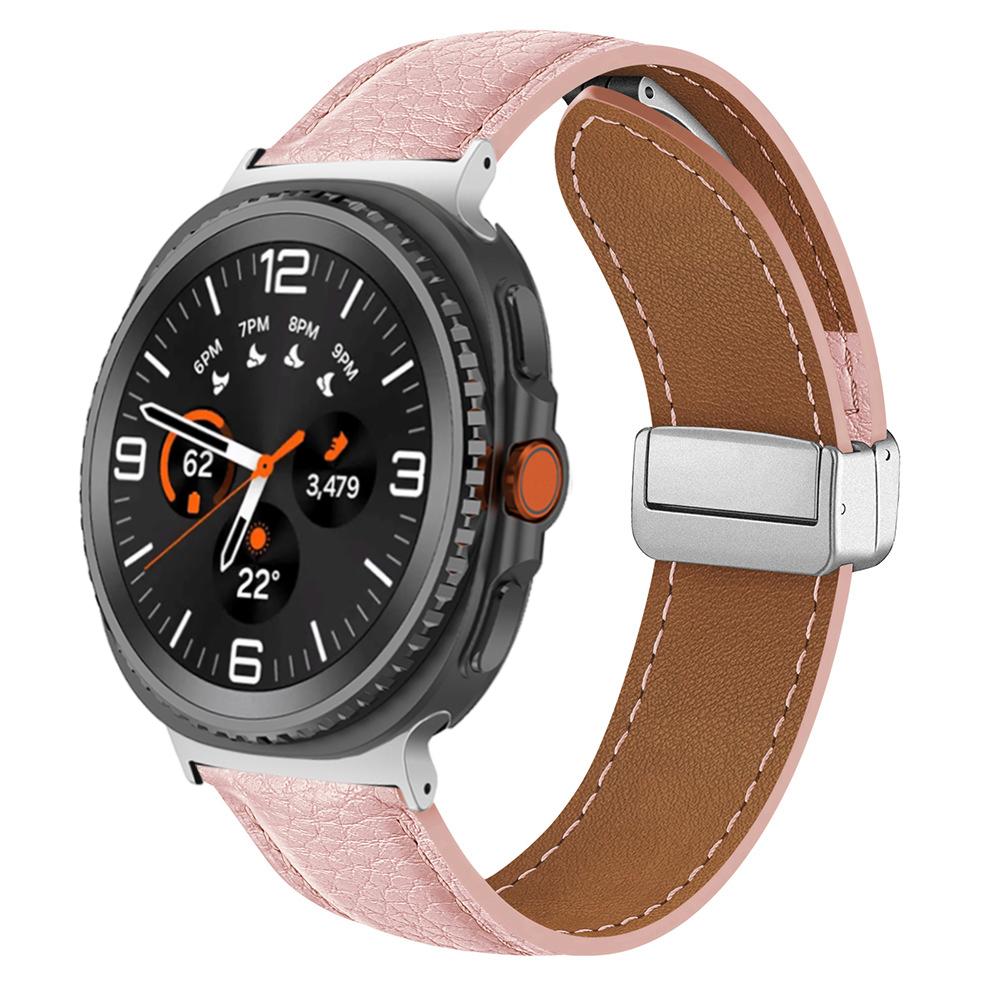Leather for Samsung Galaxy Watch 8 44mm 40mm 8 Classic 46mm Band Smartwatch Accessory for Galaxy Ultra 47mm 2025 Magnetic Strap