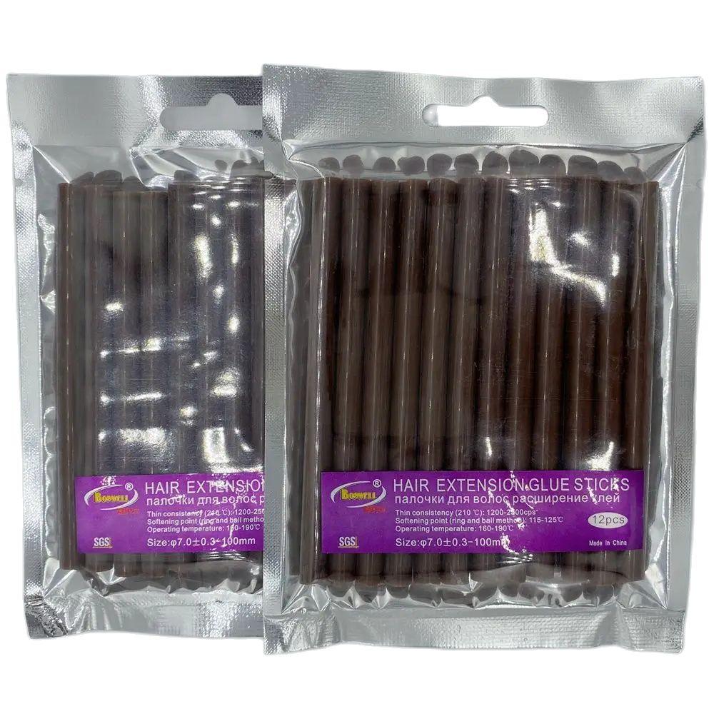 24 Piezas/Lote Barras de Pegamento para Extensiones de Cabello Barra de Pegamento Termofusible para extensiones de cabello