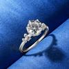 Anziw 8mm 2.0ct D Moissanite Ring for Women 18k Gold Plated 925 Sliver Engagement Wedding Rings Finger Promise Jewelry 2025 New