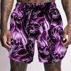 Men's Skull 3D Pattern Comfy Shorts Oversized Casual Elastic Waist Drawstring Shorts
