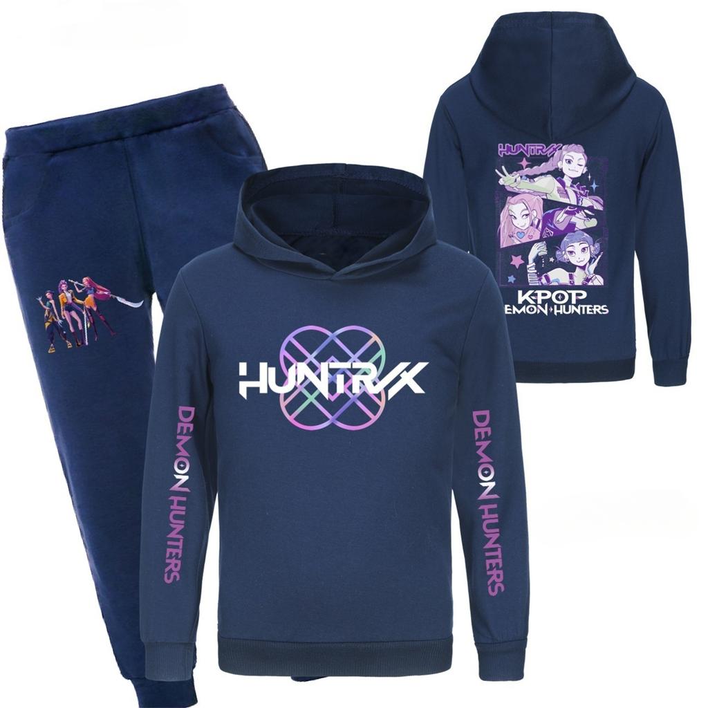 Zweiteiliger Trainingsanzug für Kinder mit Kapuzenoberteil und Hose Langärmeliges bedrucktes Sweatshirt-Set