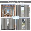 Large Patio Waterproof Outdoor Curtains Eyelet Sun Blocking Garden Thermal Insulated Thick Curtains Gazebo Pergola Window Drapes